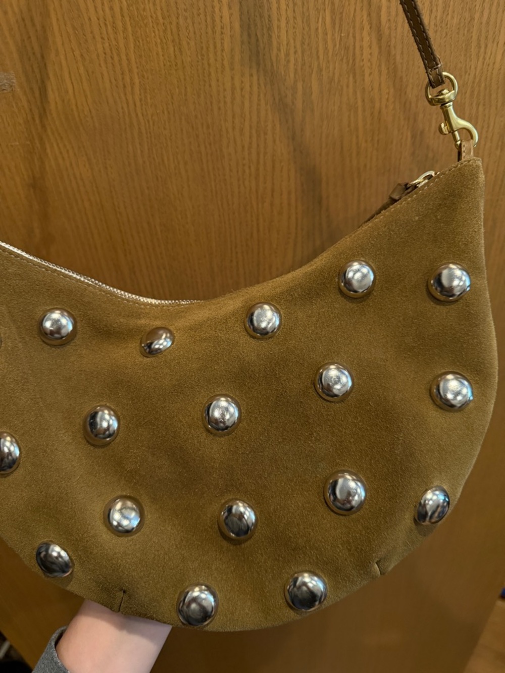 Clare V. Lune w/ Studs Shoulder Bag - Picture 2 of 7